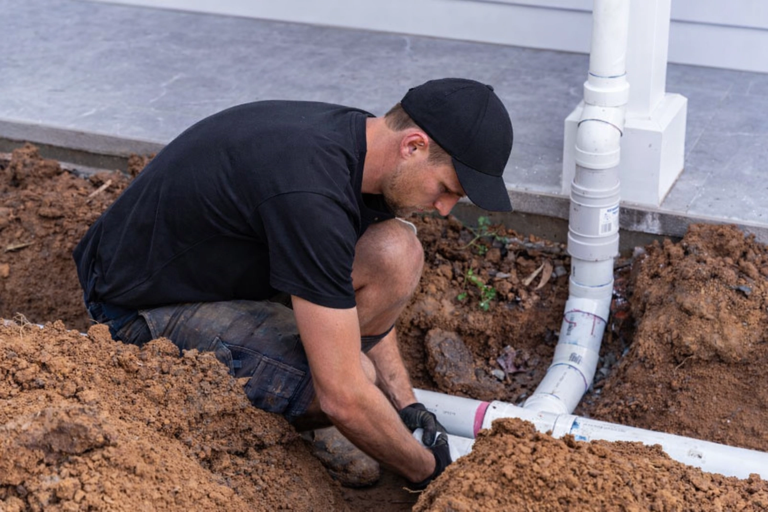 Stormwater Installation by Pro‑Line Plumbing & Gas – Northern Adelaide Licensed plumber installing stormwater drainage at a Northern Adelaide property